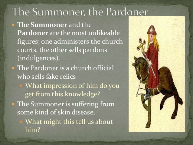 the pardoner physical description