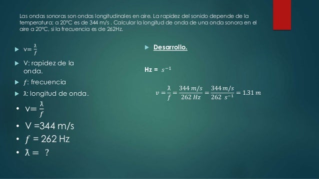 Ejercicios de ondas