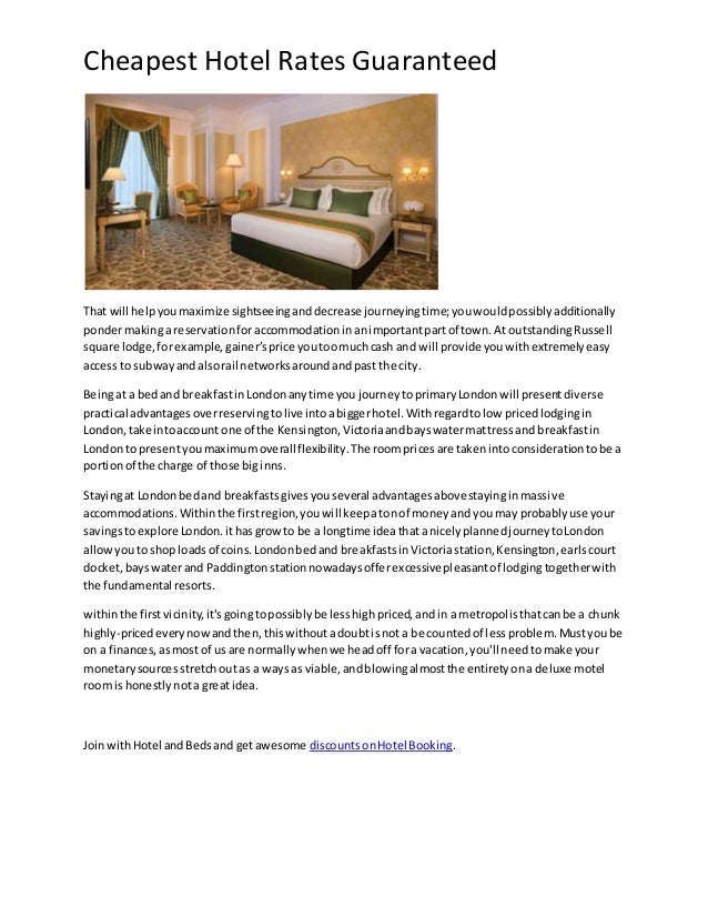 Cheapest hotel rates guaranteed