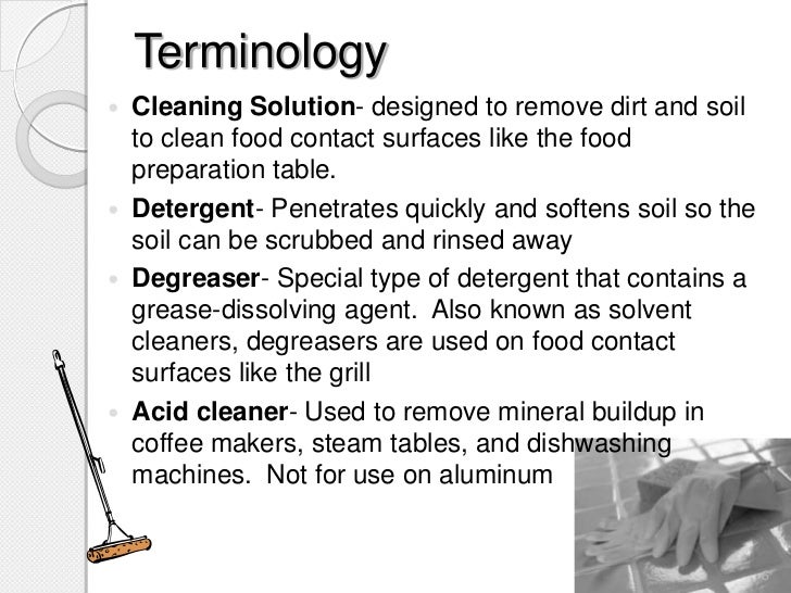 Chemicals used in the kitchen sept 14