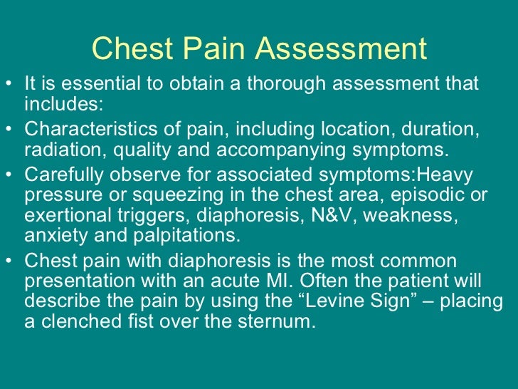 Chest pain 2009 ppt
