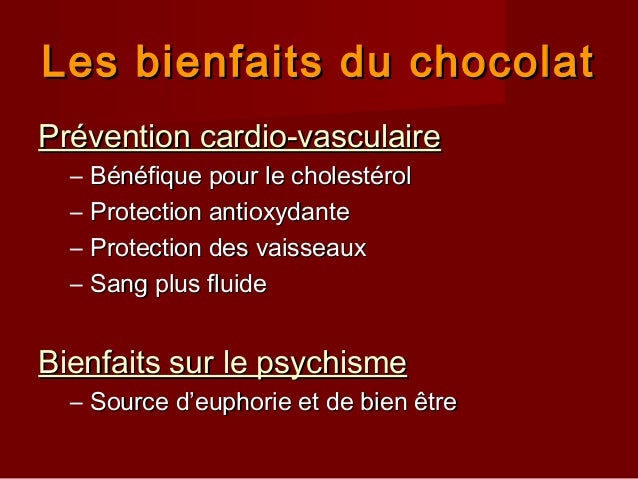 Chocolats à écrire, collection Les bienfaits du chocolat  Rouge Papille