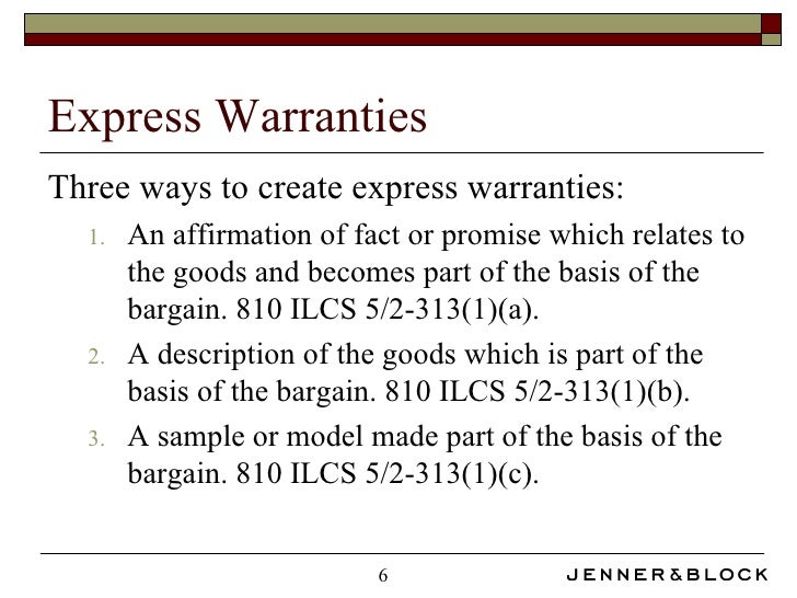 UCC Breach of Warranty