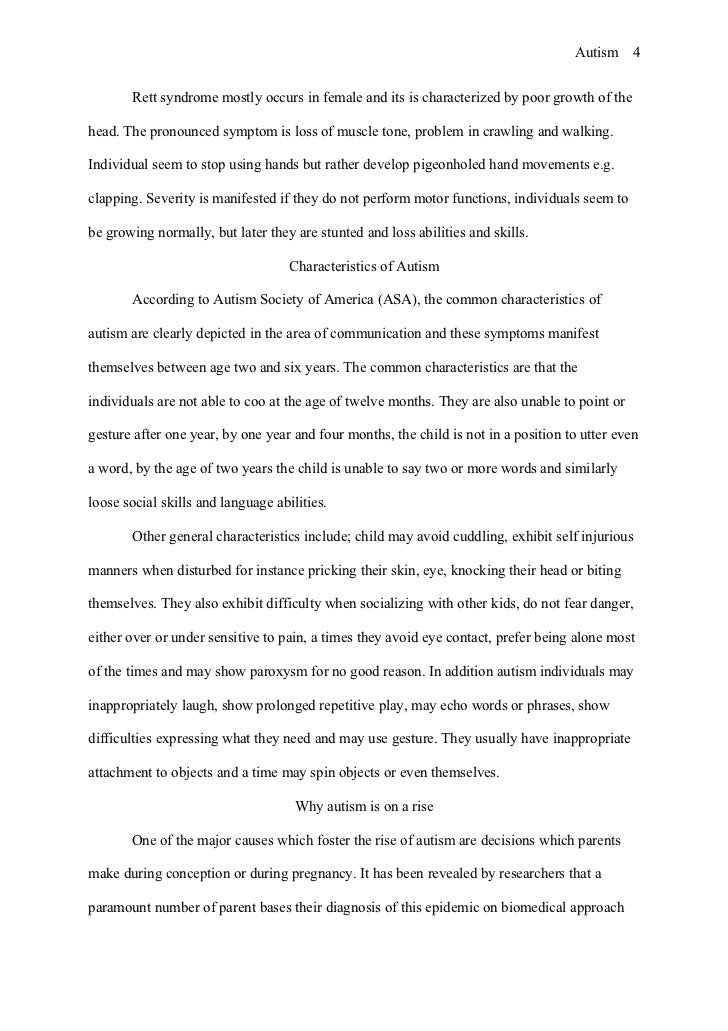 Annotated bibliography using journal articles on autism