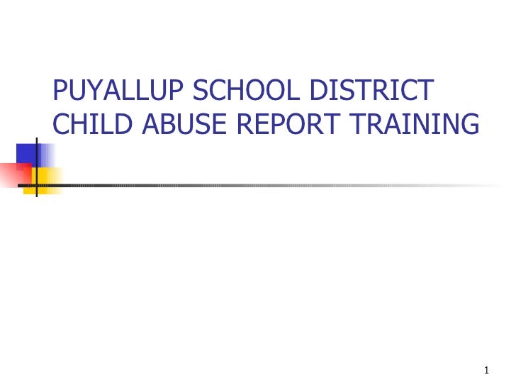 Child Abuse Report Training