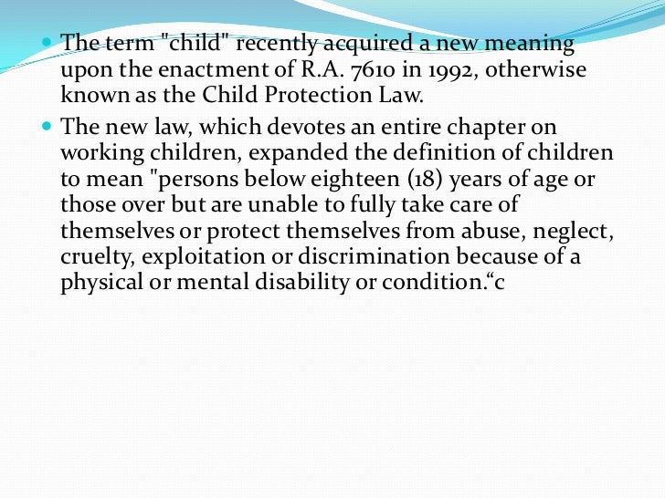 Child labor thesis statement
