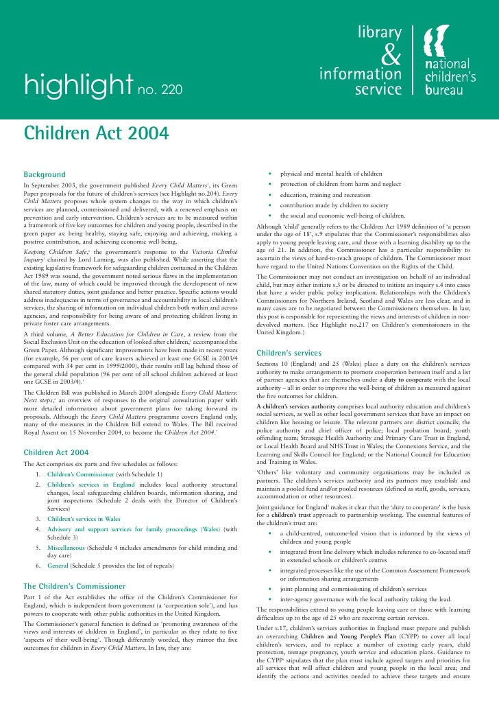 children-act-2004