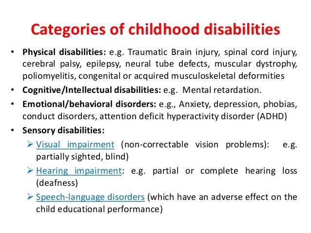 Children with disabilities