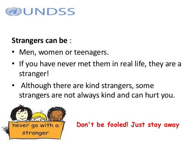 Say no to strangers