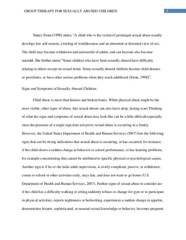 Child abuse thesis paper