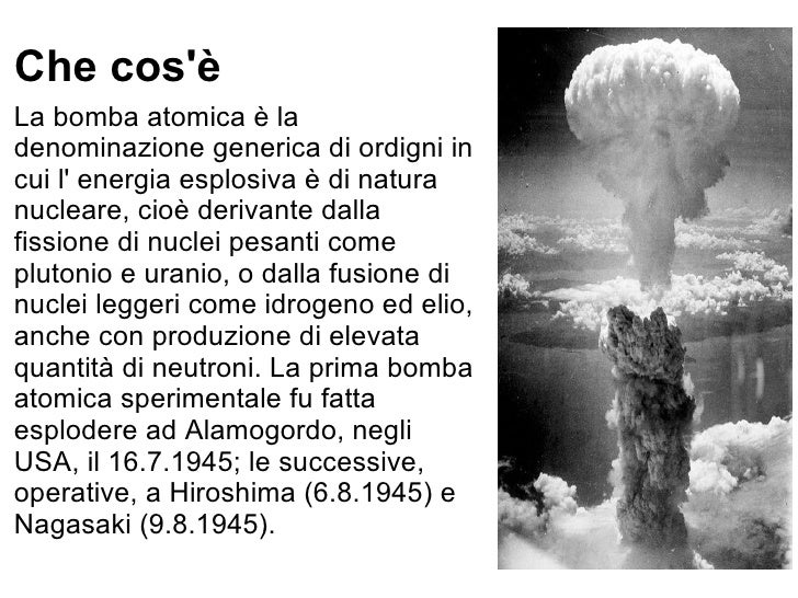Programma Che Portò Alla Prima Bomba Atomica Chimica, 2012, bomba atomica, lisa stella g., 4 liceo sc soc