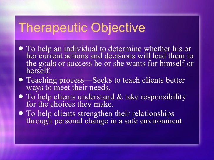 Reality Therapy In Terms Of Human Nature Reality Therapy In Terms Of Human Nature