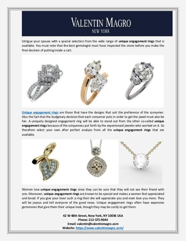 Unique engagement rings ny