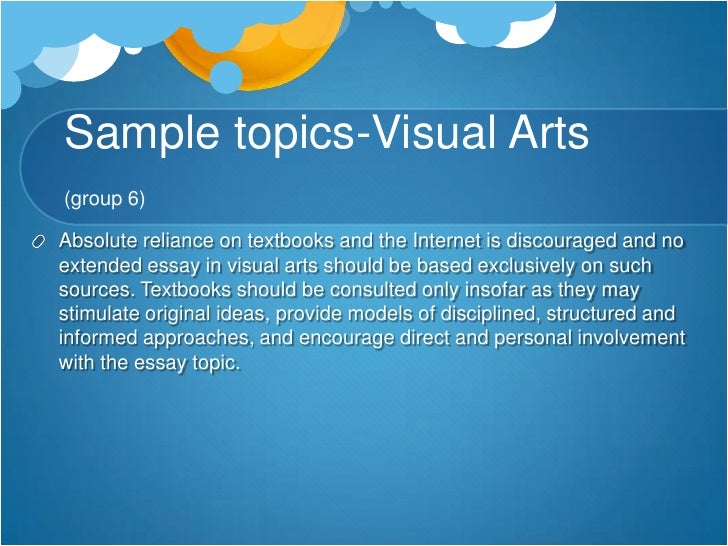 Extended essay guidelines visual arts