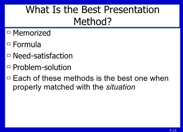 Chp 9 Sales Preso Methods ppt
