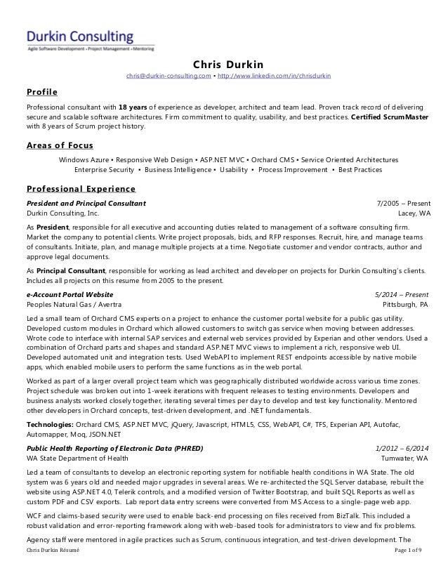net consultant resumes