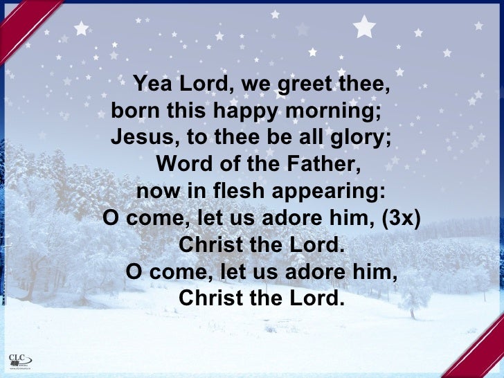 jesus the christ is born lyrics christmas