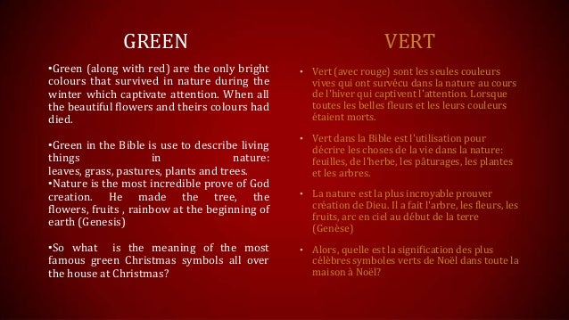 Christmas- The true meanings of colors and symbols/ Le vraie sens de…