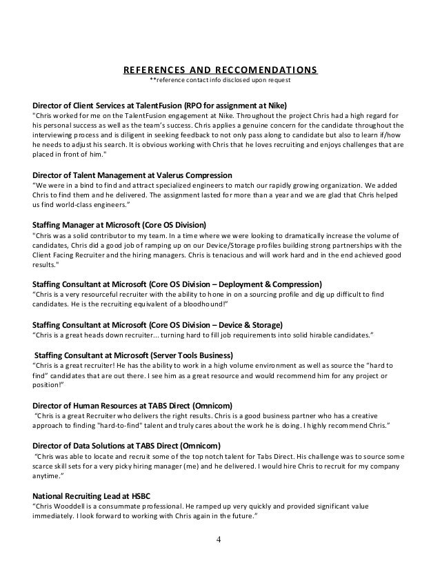 job recruiter resume