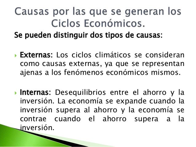 Causas Internas Y Externas De Los Ciclos Economicos