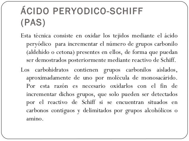 Ácido peryodico schiff (PAS)