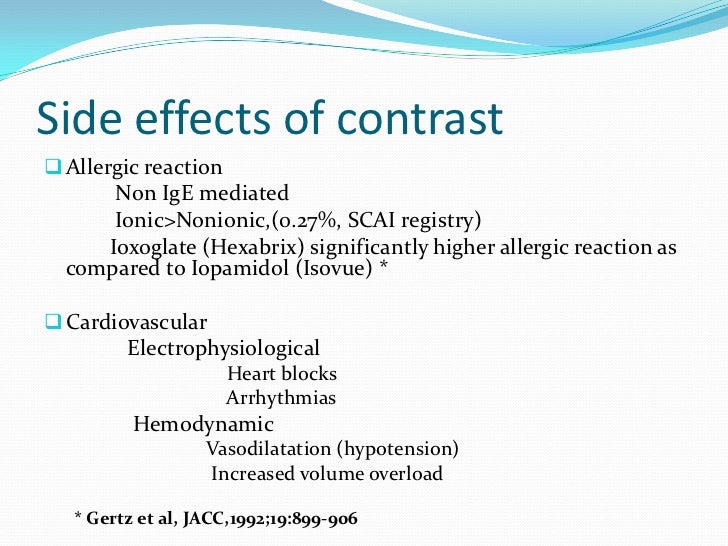 ct heart scan contrast side effects