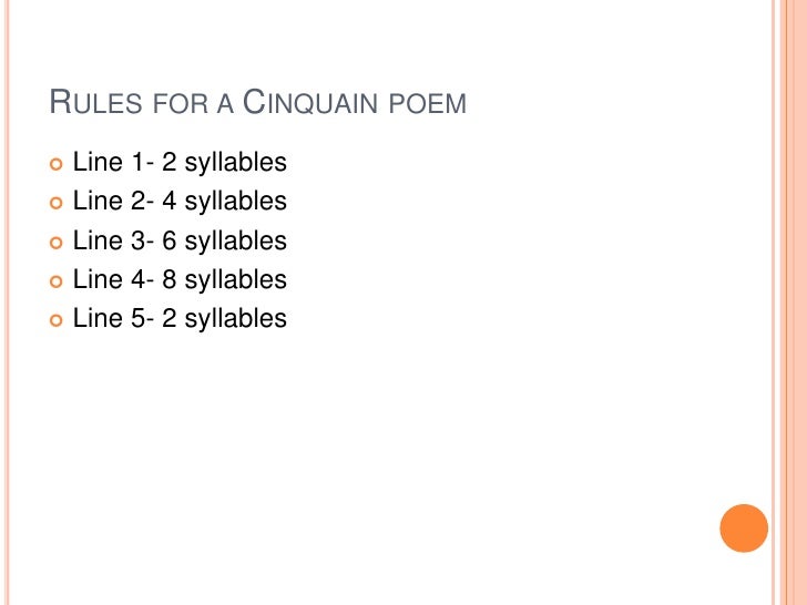 How to write cinquain poems for kids