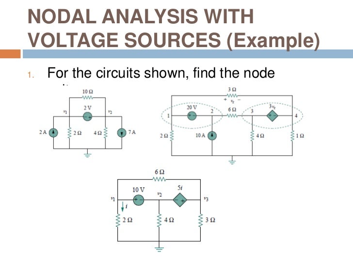 nodal analysis supernode examples pdf