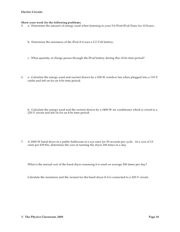 Worksheets Work Energy And Power Worksheet Answers work and power worksheets high school mysticfudge