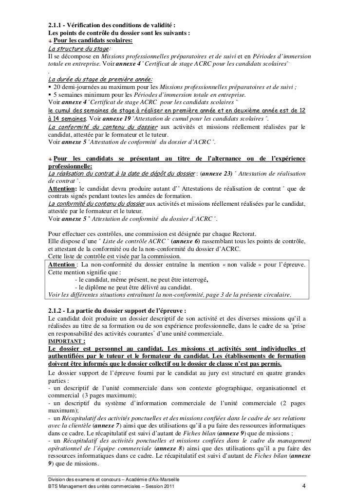 exemple de mission bts muc