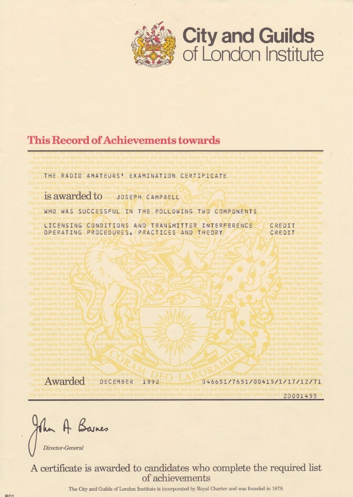 City & Guilds Radio Amateurs Examination