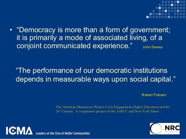 The Relationship of Civic Engagement Democratic Decision