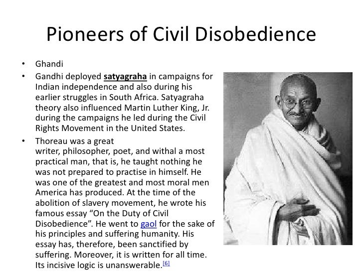 Essay of civil disobedience
