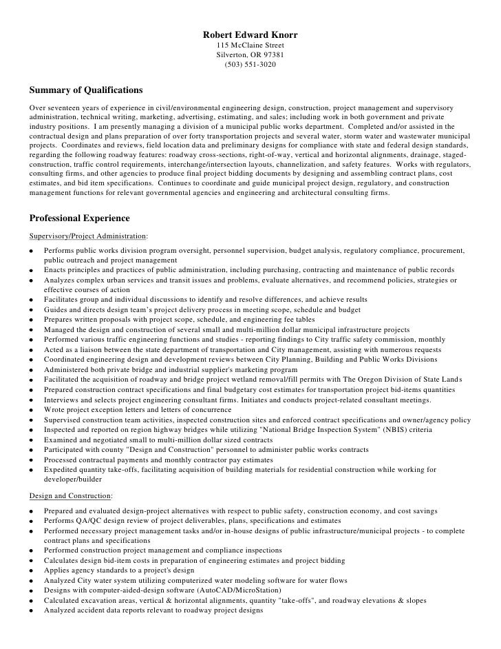 Phd civil engineering resume