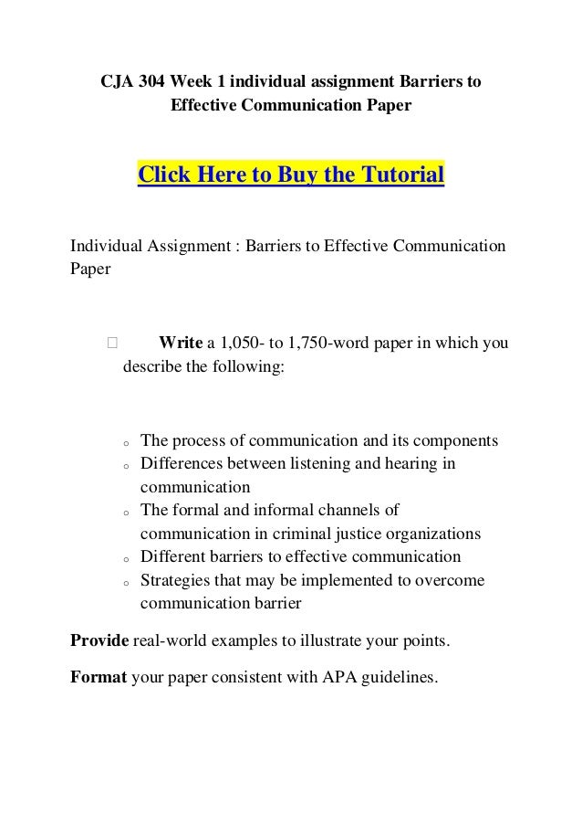 Effective communication paper