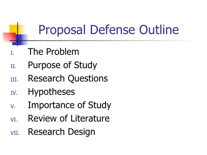 Phd outline of thesis