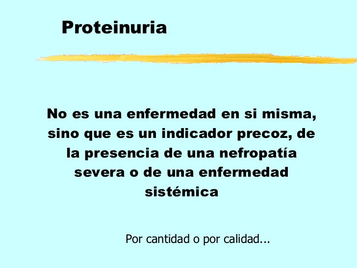 Proteinuria y sus causas