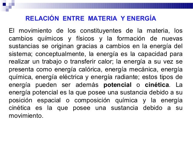 Clase 1 Y 2: Materia y energía