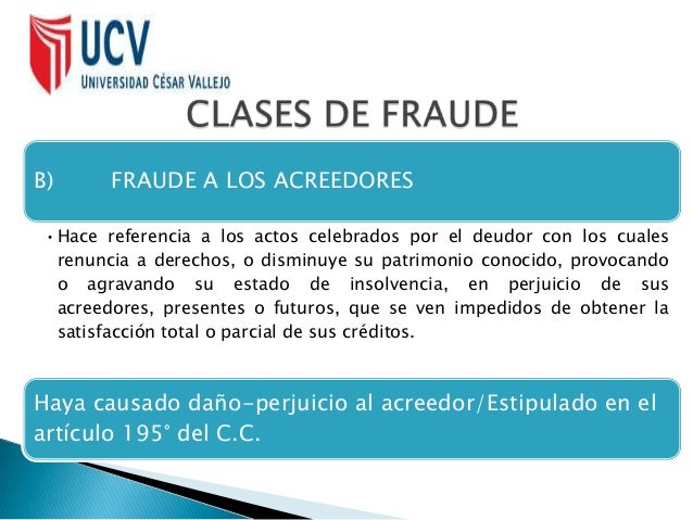 FRAUDE - ACTO JURIDICO