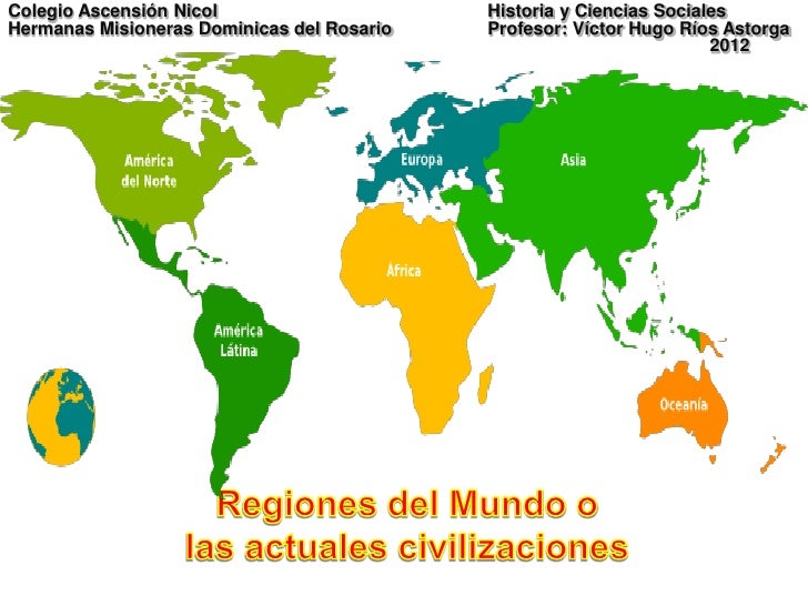 Clase Regiones del Mundo