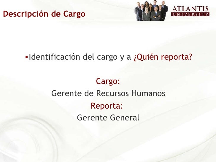 Clase 2: Descripción del cargo