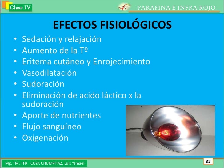 Clase 4 parafina e infra rojo