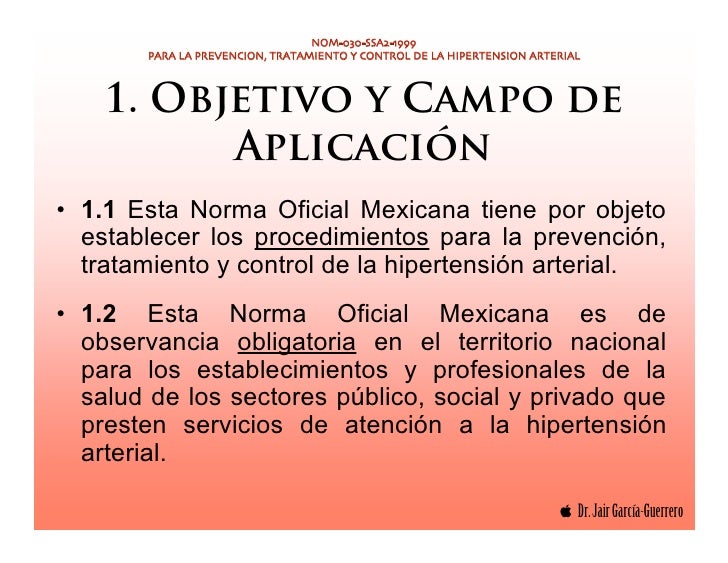 Clase NOM 030 SSA2 1999 HTA