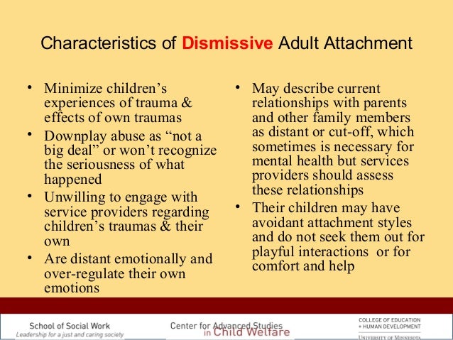 Insecure avoidant attachment adults