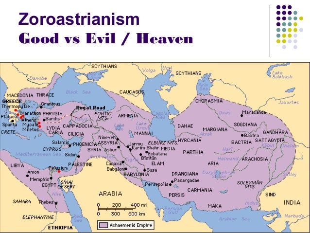 classical belief systems zoroastrianism vs christianity chart