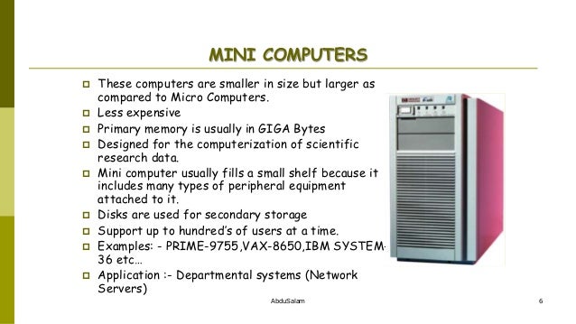 Classification Of Computers With Respect To Size Classification Of Computers With Respect To Size