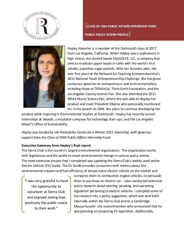 internship profile