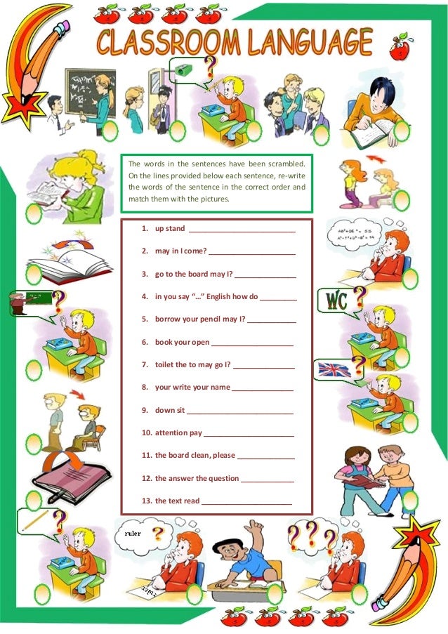 classroom-language-scrambled-sentences-worksheet