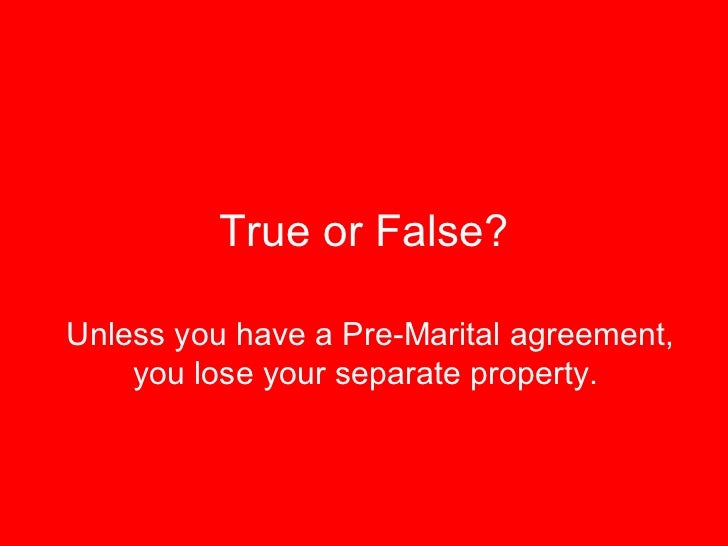 property separate agreement form