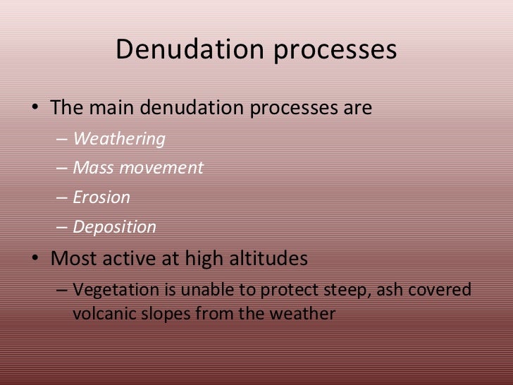 Climate And Denudation